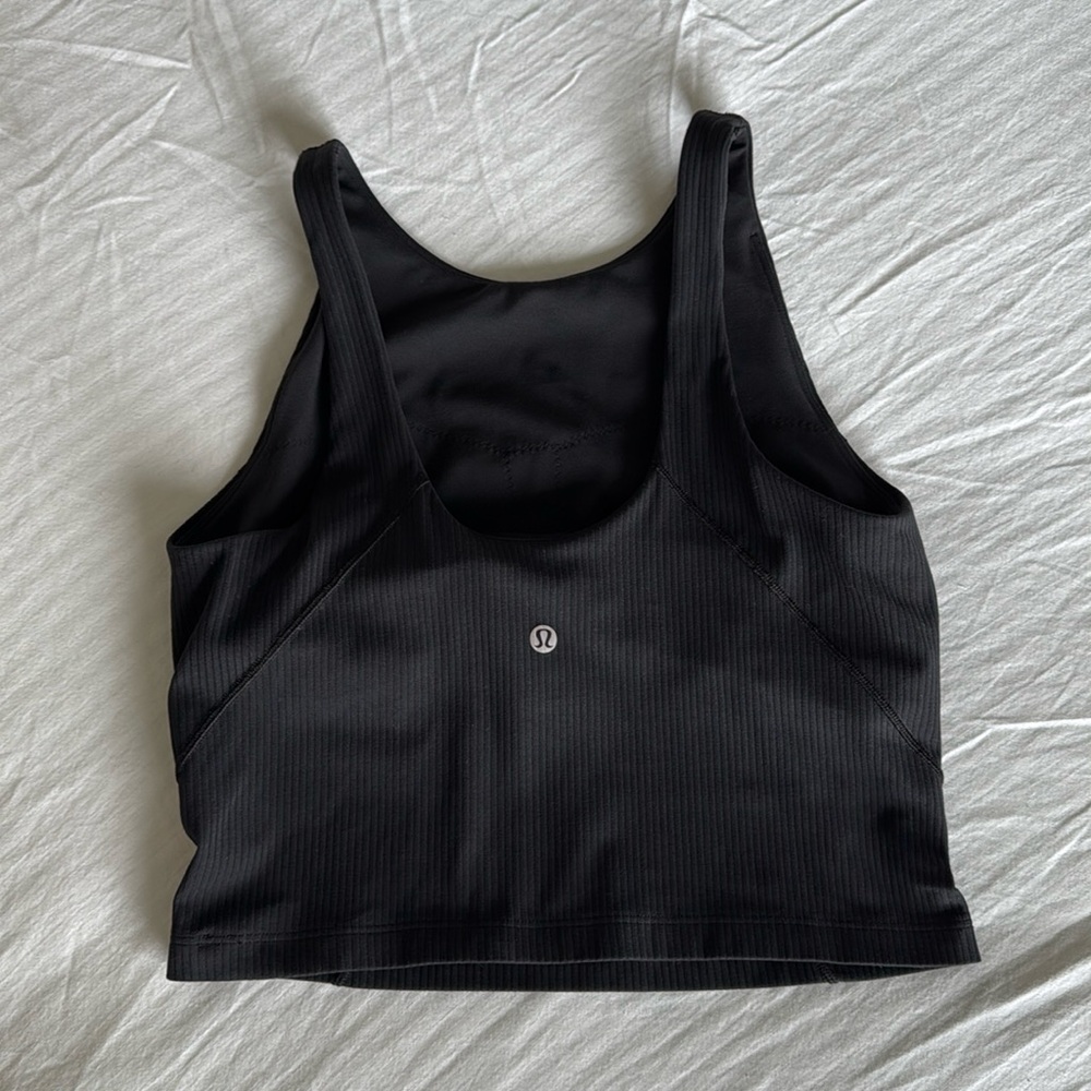 Lululemon Align Ribbed High Neck Tank Black Sz 8